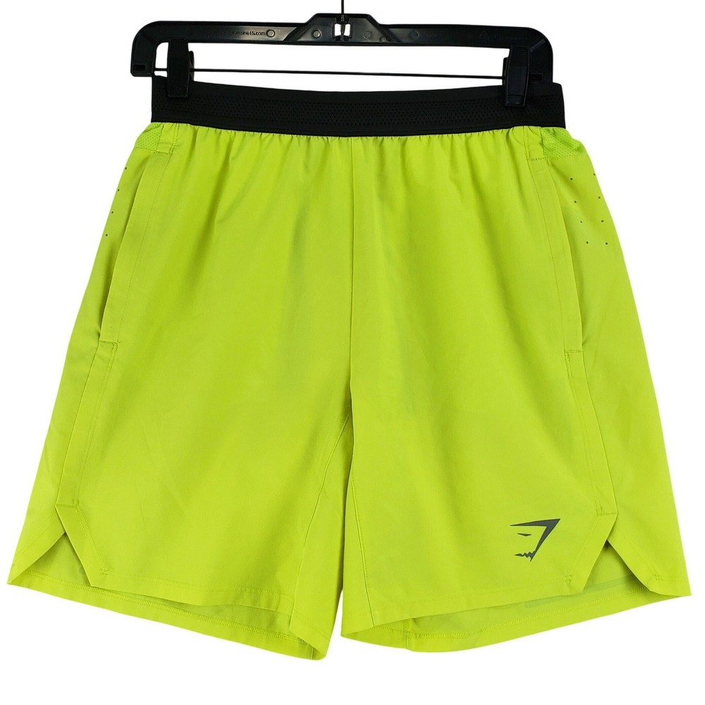 Gymshark Apex Athletic Shorts Mens S Neon Green Performance Running Training